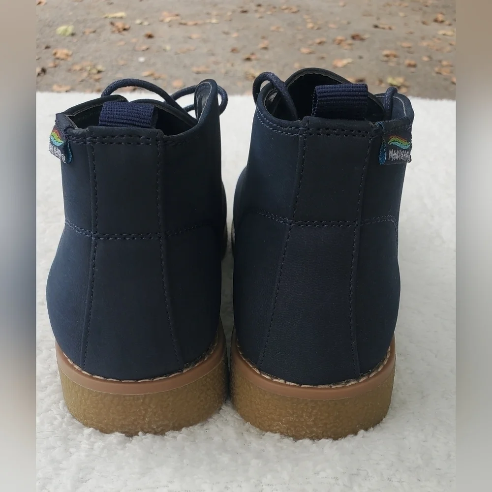Maui Island Dylan Navy Blue chunky Boho Women's Ankle Boots‎ Size 8M